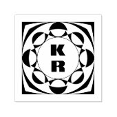 Monogram Vertical Initiaal Zelfinkende Stempel (Design)