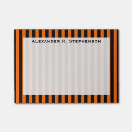 Monogram Verticale Halloween Oranje / Zwarte Stree Post-it® Notes