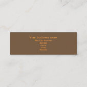 Monogram verticale inlegkaarten in sinaasappel mini visitekaartje (Achterkant)