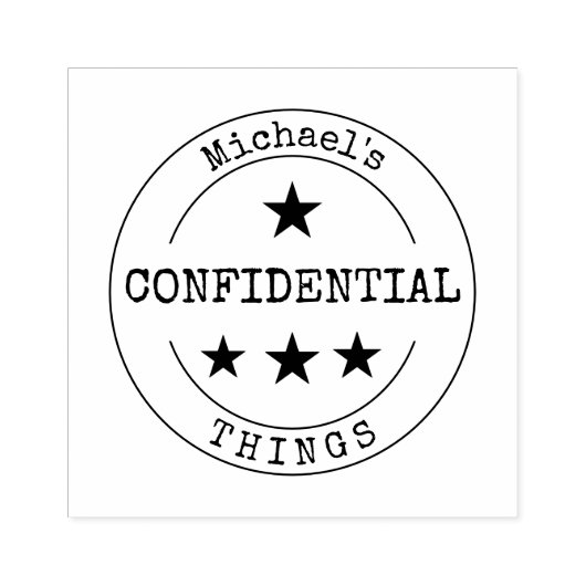 Monogram Vertrouwelijk Rubberstempel (Afrduk)