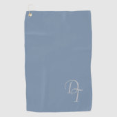 Monogram - vervaagd denim kleur golfhanddoek (Voorkant)