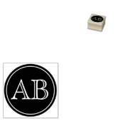Monogram verzegeling met twee letters rubberstempel (Gestempeld)
