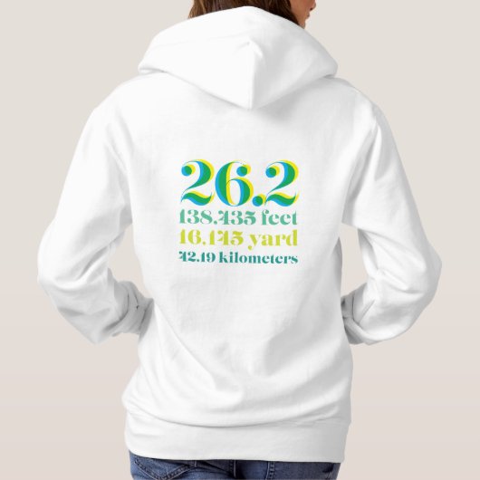 Monogram vet 26.2 Marathon loopafstand Hoodie (Achterkant)