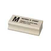 Monogram Vet adres terugzending tekst Rubberstempel (Stempel)