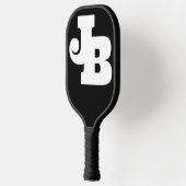 Monogram Vet Dubbel Initiaal Zwart-Wit Pickleball Paddle (Links)