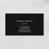 Monogram Vet Initiaal Moderne Zwarte Fotografie Visitekaartje (Achterkant)