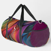 Monogram vet kleurrijk abstract patroon plunjezak (Rechterhoek)