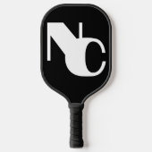 Monogram Vet Overlappende Initialen Zwart-wit Pickleball Paddle (Voorkant)