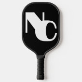 Monogram Vet Overlappende Initialen Zwart-wit Pickleball Paddle (Achterkant)