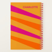 Monogram vet retrostreep notitieboek (Achterkant)