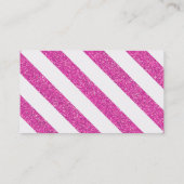 MONOGRAM vet sparkly glitter heet fuschia roze Visitekaartje (Achterkant)