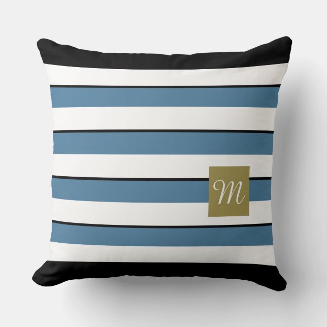 Monogram Vet Stripes Kussen (Voorkant)