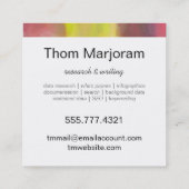 Monogram Vette penseelstreken Vierkante Visitekaartje (Achterkant)