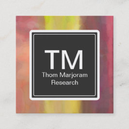 Monogram Vette penseelstreken Vierkante Visitekaartje