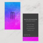 Monogram Vibrant Kleuren Afspraakkaart Afsprakenkaartje (Voorkant / Achterkant)