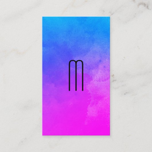 Monogram Vibrant Kleuren Afspraakkaart Afsprakenkaartje (Voorkant)