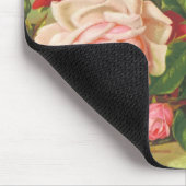 Monogram  Victoriaans Rozen Bouquet Flowers Muismat (Hoek)