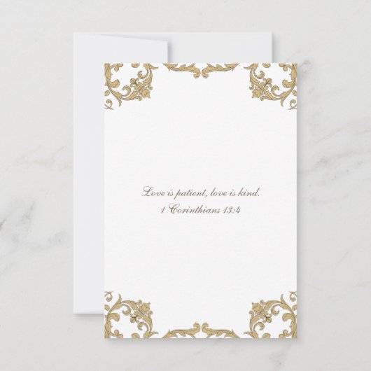 Monogram Victorian Christian Wedding RSVP Card (Achterkant)
