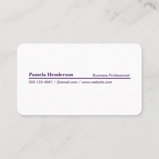 Monogram | Vierkant | Geborsteld goud Visitekaartje (Achterkant)