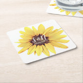 Monogram vierkant papier voor geschilderd zonneblo kartonnen onderzetters (Schuin)