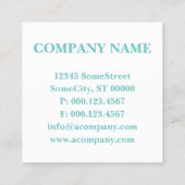 monogram vierkante visitekaartje (Achterkant)