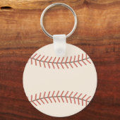 Monogram Vintage Baseball Keychain Gift (Achterkant)