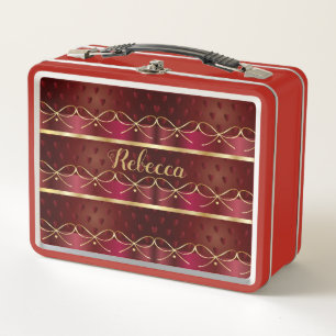Monogram Vintage Burgundy Kleur Luxe Gouden Decora
