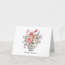 Monogram Vintage Elegante Cottagecore Bloemen 