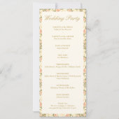 Monogram Vintage Ivory Wedding Ceremony Program (Achterkant)
