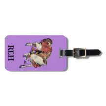 Monogram Vintage Japans Paard op Lavendel Paars