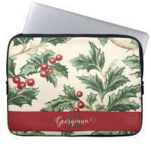 Monogram Vintage Kerst Holly & Bessen Patroon