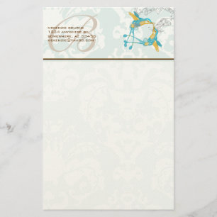 Monogram Vintage Kolibries Takestationair Briefpapier