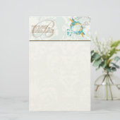 Monogram Vintage Kolibries Takestationair Briefpapier (Staand voorkant)