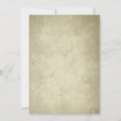 Monogram Vintage Papier | Bruiloftsfeest na de Tro Kaart (Achterkant)