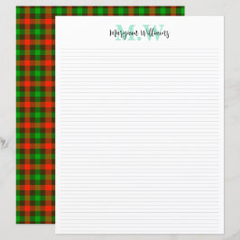 Monogram Vintage Printbare Schrijfwaren Papier, Ge