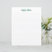 Monogram Vintage Printbare Schrijfwaren Papier, Ge (Staand voorkant)