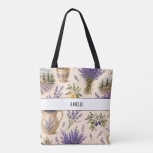 monogram vintage provence lavendel tas