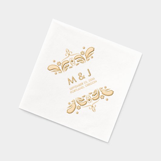 Monogram Vintage Sier- Folie Servetten (Links)