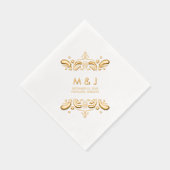 Monogram Vintage Sier- Folie Servetten (Rechts)