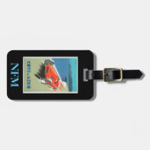 Monogram Vintage Travel Cote d'Azur Frankrijk Race Bagagelabel (Voorkant horizontaal)