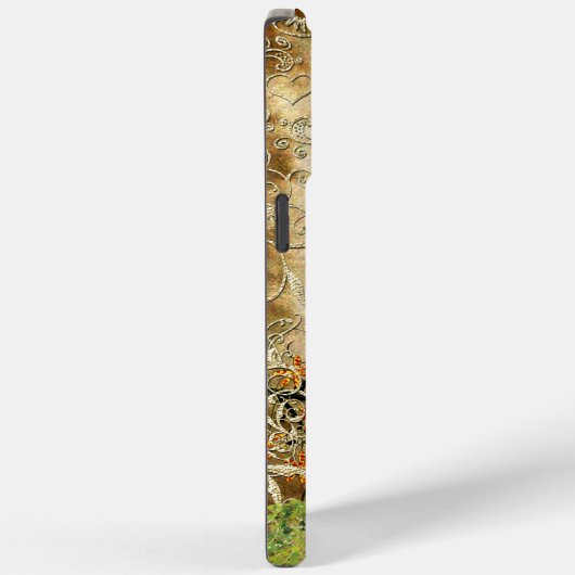 Monogram Vintage Vogel Eiffeltoren Case-Mate iPhone Case (Achterkant / Rechts)
