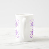 Monogram Violet Damask Porselein Kop (Achterkant)