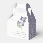 Monogram Violet Floral Bunch Vrijgezellenfeest Bedankdoosjes (Achterkant)