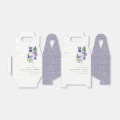 Monogram Violet Floral Bunch Vrijgezellenfeest Bedankdoosjes (Uitgevouwen)