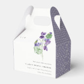Monogram Violet Floral Bunch Vrijgezellenfeest Bedankdoosjes (Voorkant Zijde)