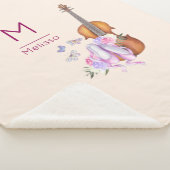Monogram Violin, balletschoenen en Butterflies Sherpa Deken (3/4)