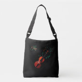 Monogram Violin en Muzieknoten Canvas tas (Voorkant)
