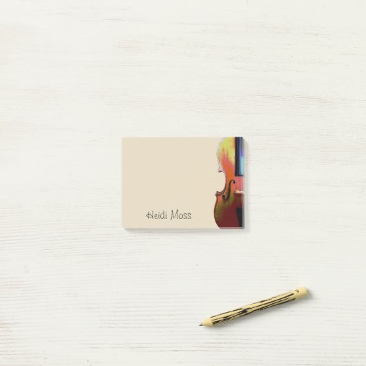 Monogram Violin Post-it® Notes (Op bureau)