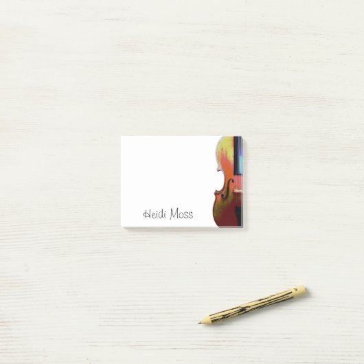 Monogram Violinist Post-it® Notes (Op bureau)