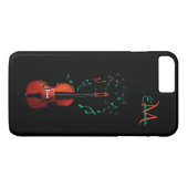 Monogram Vioolmuziek iPhone 7 Plus Hoesje (Achterkant (Horizontaal))